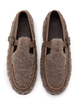 细节 - 点击放大 - HEREU - Alber Shearling T-Bar Loafers