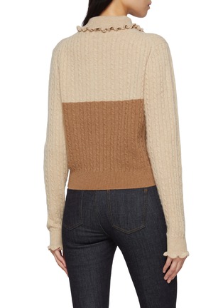 背面 - 点击放大 - CHLOÉ - Collared Wool Cashmere Cable Knit Sweater