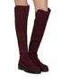 模特儿示范图 - 点击放大 - STUART WEITZMAN - Celia 50 Suede Tall Boots