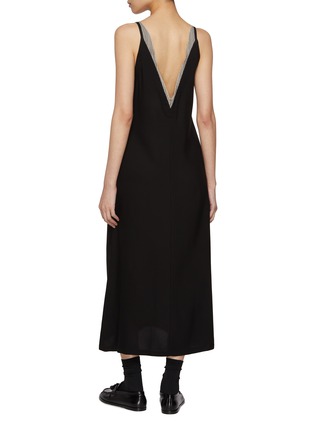 背面 - 点击放大 - BARENA - Striped Trim Midi Dress