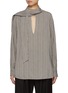 首图 - 点击放大 - BARENA - Striped Pussy Bow Blouse