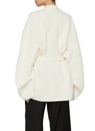 背面 - 点击放大 - BARENA - Open Front Tie Waist Wool Cardigan