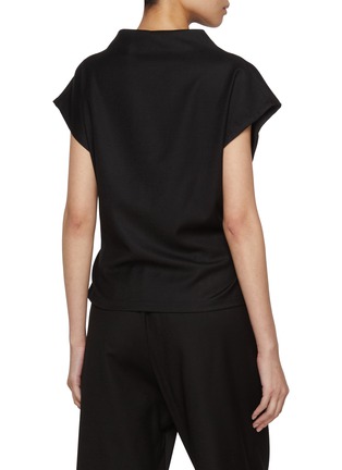 背面 - 点击放大 - BARENA - Mock Neck Cap Sleeve Top