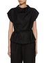 首图 - 点击放大 - BARENA - Mock Neck Cap Sleeve Top