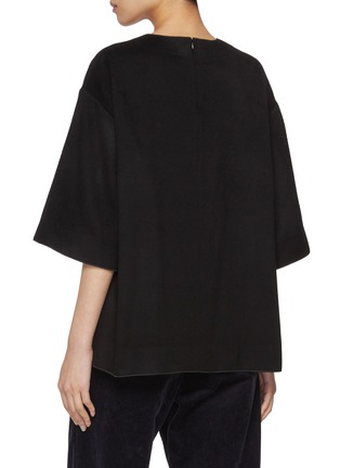 背面 - 点击放大 - BARENA - Round Neck Relaxed Cashmere Top