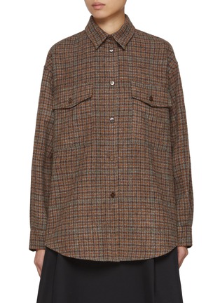 首图 - 点击放大 - BARENA - Plaid Check Wool Overshirt