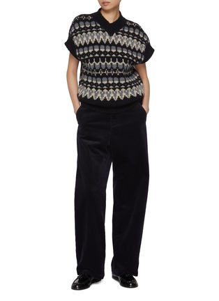 模特儿示范图 - 点击放大 - BARENA - Fair Isle Knit Vest