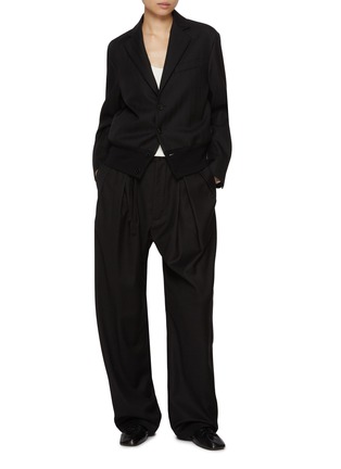 模特儿示范图 - 点击放大 - BARENA - Tailored Combo Wool Jacket