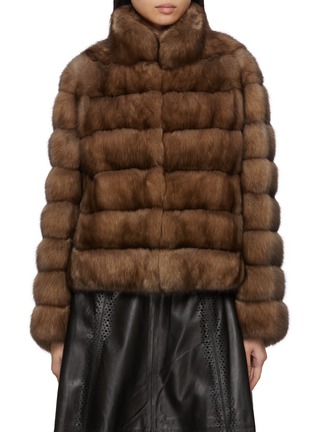 首图 - 点击放大 - CHEVITE - Stand Collar Sable Fur Jacket