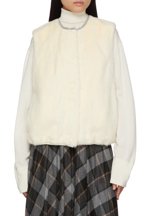 首图 - 点击放大 - CHEVITE - Embellished Neck Mink Fur Vest