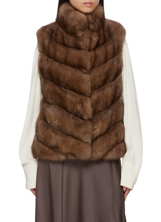 首图 - 点击放大 - CHEVITE - High Neck Sable Fur Vest