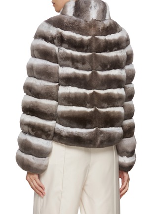 背面 - 点击放大 - CHEVITE - Stand Collar Chinchilla Fur Jacket