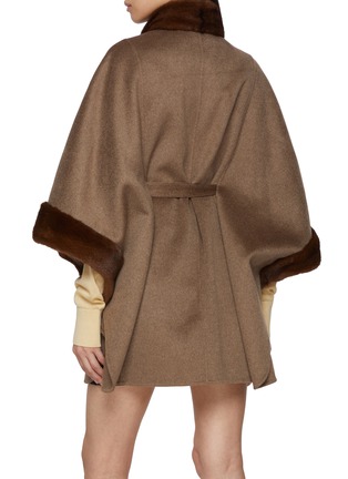 背面 - 点击放大 - CHEVITE - Mink Fur Trim Cashmere Cape