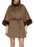 首图 - 点击放大 - CHEVITE - Mink Fur Trim Cashmere Cape