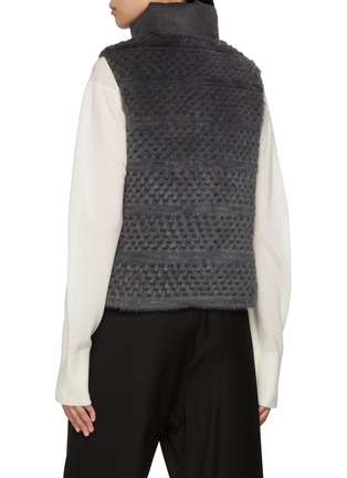 背面 - 点击放大 - CHEVITE - Reversible High Neck Mink Rex Fur Cashere Vest
