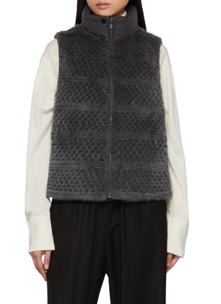 首图 - 点击放大 - CHEVITE - Reversible High Neck Mink Rex Fur Cashere Vest