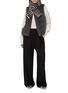 模特儿示范图 - 点击放大 - CHEVITE - Reversible High Neck Mink Rex Fur Cashere Vest