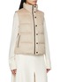 细节 - 点击放大 - CHEVITE - Reversible High Neck Mink Rex Fur Cashere Vest