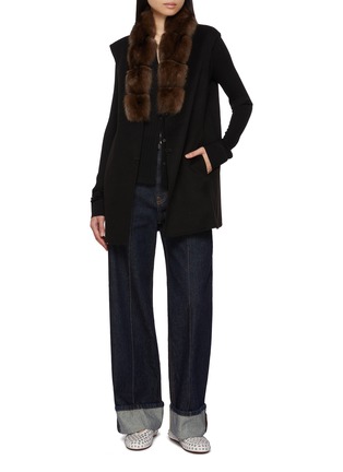 模特儿示范图 - 点击放大 - CHEVITE - Sable Fur Cashmere Vest