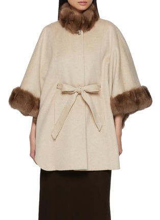 首图 - 点击放大 - CHEVITE - Sable Fur Trim Cashmere Cape