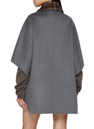 背面 - 点击放大 - CHEVITE - Mink Fur Trim Cashmere Cape