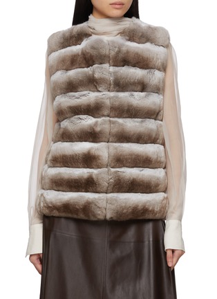 首图 - 点击放大 - CHEVITE - Round Neck Chinchilla Fur Vest