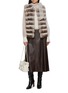 模特儿示范图 - 点击放大 - CHEVITE - Round Neck Chinchilla Fur Vest