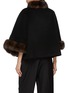 背面 - 点击放大 - CHEVITE - Sable Fur Trim Cashmere Cape
