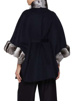 背面 - 点击放大 - CHEVITE - Chinchilla Fur Trim Cashmere Cape