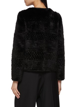 背面 - 点击放大 - CHEVITE - Tweed Layer Mink Sable Fur Cashmere Jacket