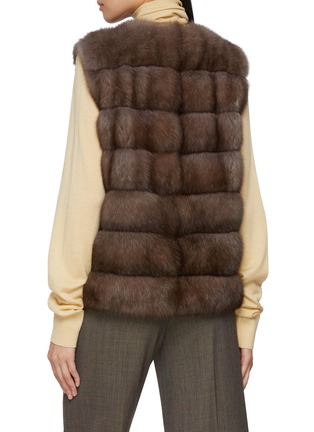 背面 - 点击放大 - CHEVITE - Round Neck Sable Fur Vest