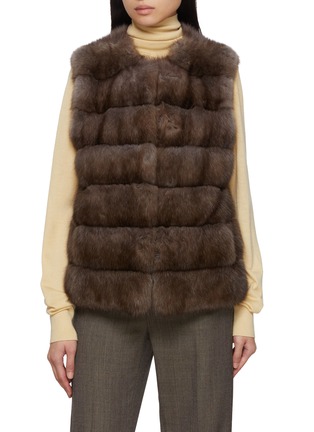 首图 - 点击放大 - CHEVITE - Round Neck Sable Fur Vest