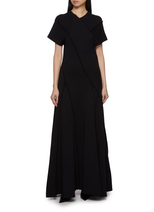 首图 - 点击放大 - GIA STUDIOS - Windsor Asymmetric Hem Cotton Wool Dress