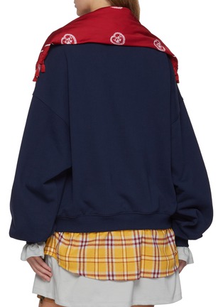 背面 - 点击放大 - WE11DONE - Detachable Scarf Layered Cotton Sweatshirt