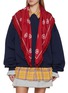 首图 - 点击放大 - WE11DONE - Detachable Scarf Layered Cotton Sweatshirt