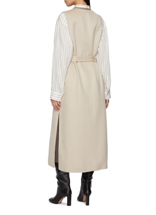 背面 - 点击放大 - YVES SALOMON - Long Wool Cashmere Gilet