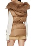背面 - 点击放大 - YVES SALOMON - Fox Fur Trim Hood Wool Silk Puffer Gilet