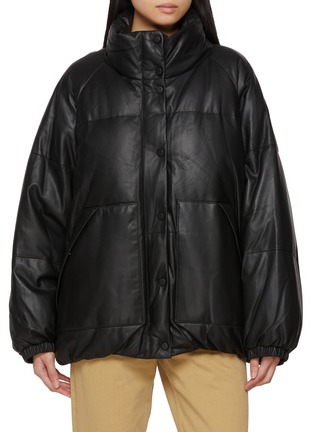 首图 - 点击放大 - YVES SALOMON - Leather Puffer Jacket