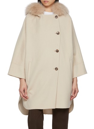 首图 - 点击放大 - YVES SALOMON - Fox Fur Trim Wool Cashmere Coat