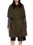 首图 - 点击放大 - YVES SALOMON - Mink Fur Collar Wool Cashmere Cape Coat