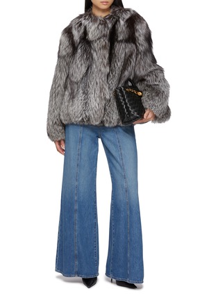模特儿示范图 - 点击放大 - YVES SALOMON - Melange Fox Fur Jacket