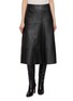 首图 - 点击放大 - YVES SALOMON - Flared Leather Midi Skirt