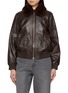 首图 - 点击放大 - YVES SALOMON - Detachable Mink Collar Leather Bomber Jacket