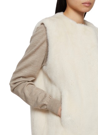  - YVES SALOMON - Round Neck Mink Fur Gilet