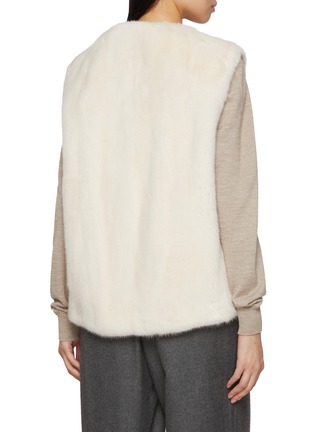 背面 - 点击放大 - YVES SALOMON - Round Neck Mink Fur Gilet