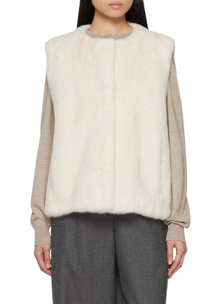 首图 - 点击放大 - YVES SALOMON - Round Neck Mink Fur Gilet