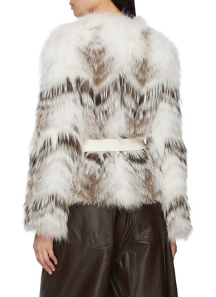 背面 - 点击放大 - YVES SALOMON - Melange Fox Fur Jacket