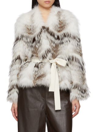 首图 - 点击放大 - YVES SALOMON - Melange Fox Fur Jacket