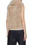 背面 - 点击放大 - YVES SALOMON - Sleeveless Curly Lamb Fur Knit Gilet