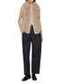 模特儿示范图 - 点击放大 - YVES SALOMON - Sleeveless Curly Lamb Fur Knit Gilet